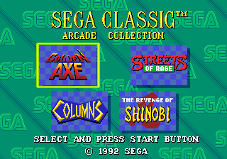 SEGA CLASSIC ARCADE COLLECTION